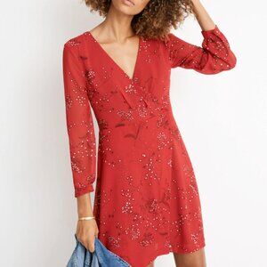 Hazelwood Wrap-Front Mini Dress in Windswept Floral